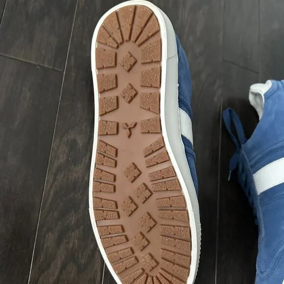 Steve Madden Sewell Men's Blue & White Suede Sneakers Size 12 - Picture 8 of 10